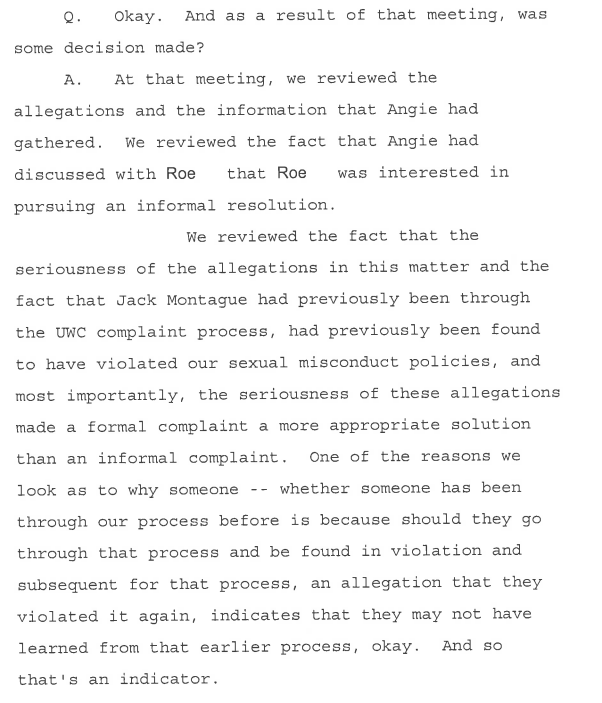 Spangler says TIX office has no views on type of complaint--K'heffer says the opposite was done in this case